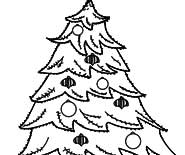 christmas tree, coloring page, free printable