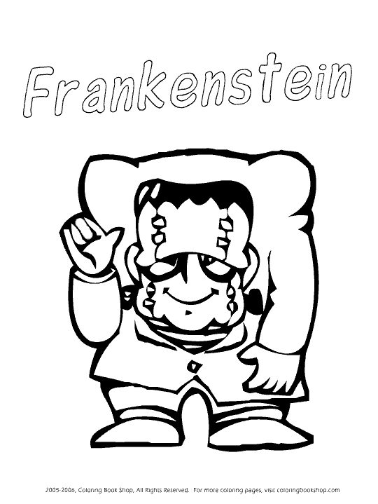 frankenstein coloring page