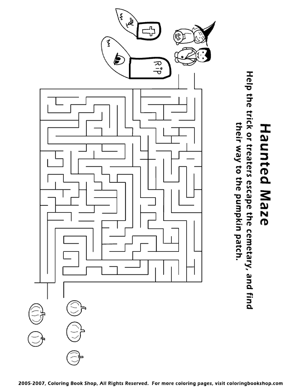 maze, coloring page, free printable