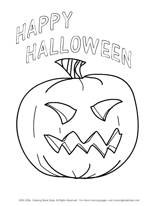 halloween jackolantern coloring page