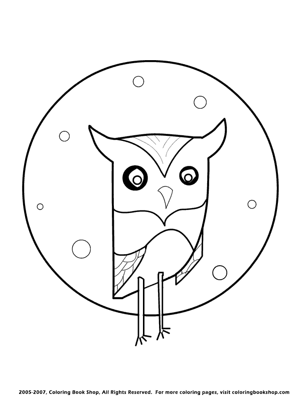 owl coloring page, printable
