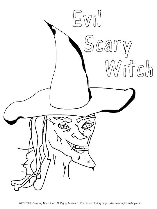witch coloring page