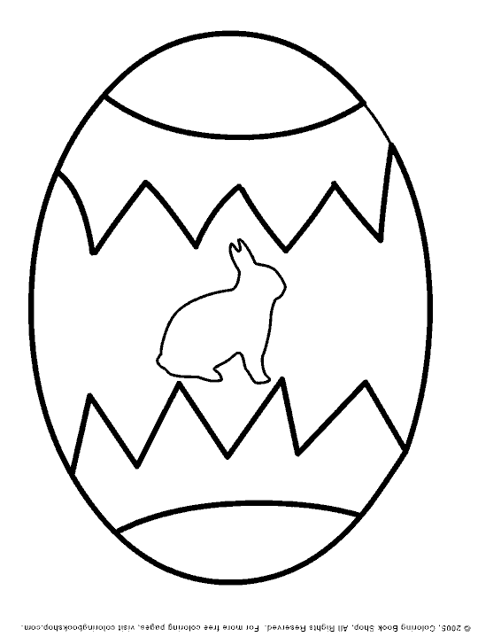 Easter Egg printable coloring  page, by coloring book shop