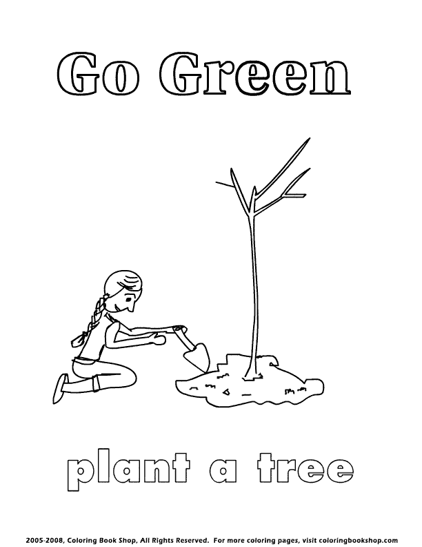 plant a tree coloring page