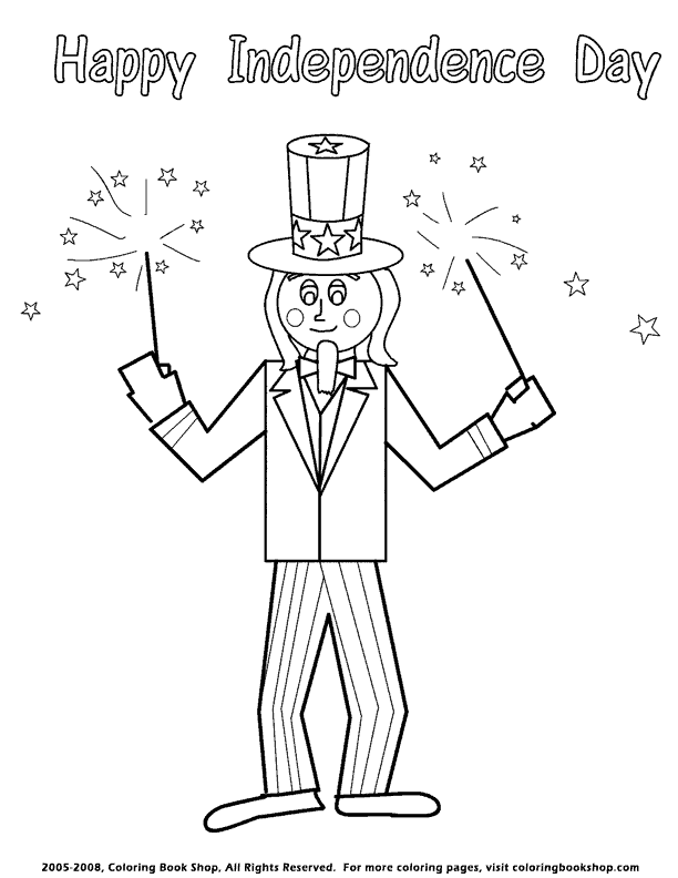 Uncle Sam printable coloring page, fourth of july, independence day