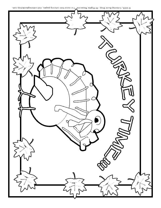 Thanksgiving printable coloring pages placecards