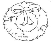 Holiday Wreath coloring page